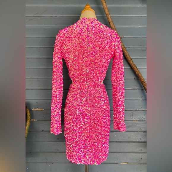 Petal and Pup Pink Sequin Mini Dress - Picture 3 of 6